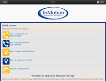 Tablet Screenshot of inmotion-pt.com